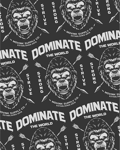 Strong Bold King Kong Dominate The World Artwork branding design graphic design illustration logo mountain nature ui ux vector