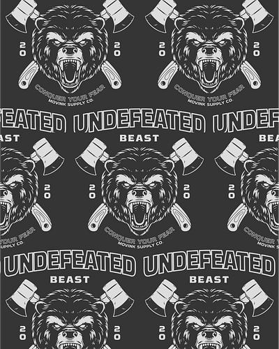 Strong Bold Undefeated Bear Artwork branding design graphic design illustration logo mountain nature ui ux vector