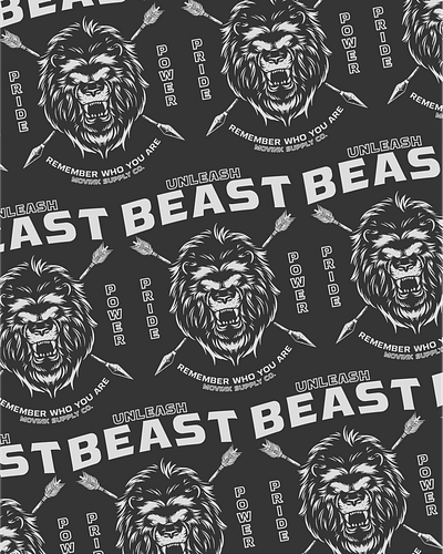 Strong Bold Unleash The Beast Artwork branding design graphic design illustration logo mountain nature ui ux vector