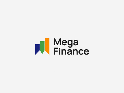 Mega finance branding custom logo finance grow growth icon identity logo logo mark m logo rank