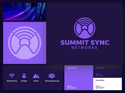 Summit Sync Branding b2b brand brand design brand identity branding clean design graphic design logo logo design mark modern network ui visual identity