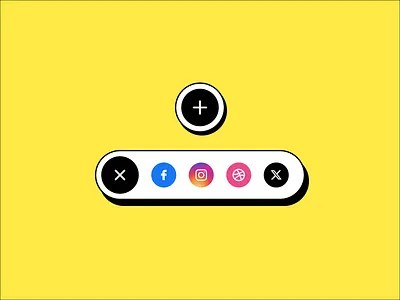 Neobrutalism Social Share - Daily UI #010 010 bold bold design bold ui daily010 daily10 dailyui dailyui010 dailyuichallenge modern interface neo brutalism neobrutalism ui neobrutalist neoui neubrutalism
