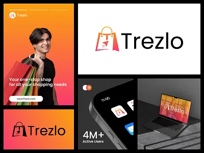 Trezlo - Ecommerce store, Online shop logo design business logo creative logo ecommerce app ecommerce logo ecommerce store logo logo design logos logotype minimalist logo modern logo online marketing online shop logo online store shop logo shopping bag shopping logo store logo symbol