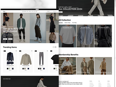 E-commerce Website - YoJu Fashion Shop e commerce ecommerce fashion landing page marketplace ui ui design website design