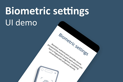 Biometric settings - UI demo app biometric branding design face scan figma settings ui ux