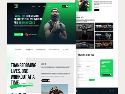 DG Fitness Product landing page design exercise fitness graphic design gym gym ecommerce interface landingpage layout personal gym trainer personal trainer popular product gym shopify sport uiux web design website workout