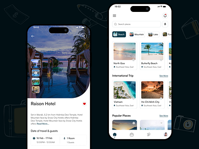 Travel App Design animation app design branding design design kit graphic design illustration tour app travel travel app ui ui design ui kit ux design