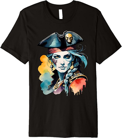 Pirate Empress t-shirt! amazon amazon products empress pirate pirate queen pirates queen shirt tshirt watercolor