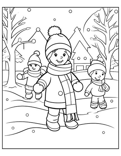 Free Printable Winter Coloring Pages for Kids & Adults