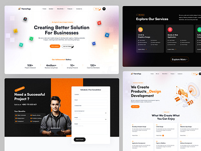 Theme Tags- Software Company Website || art Digital Agency agency ui design agency website design art branding service creative agency creative direction creative provider digital agency saas company software company startup ui design themetags top ui website design