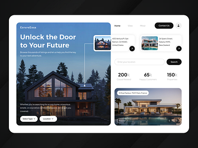 Real Estate Landing Page landing page design property listing real estate agency real estate landing page real estate website ui design uiux user interface web development