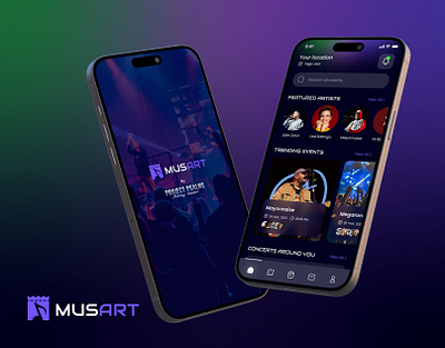 Musart Mobile App app design branding events booking app figma media entertainment mobile app design musart ui uiux design ux