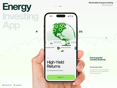 Energea Investing App ai finance app design eco finance fintech fintech mobile app forex green energy invest investment ios personal finance app renewable energy revolut saas stock trade trading trading app trading mobile app