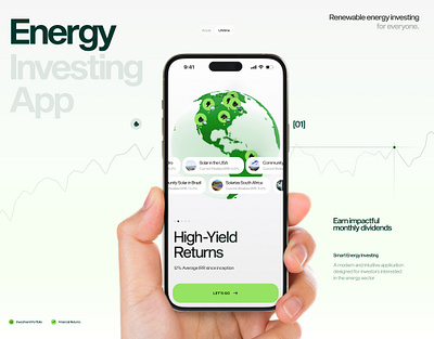 Energea Investing App ai finance app design eco finance fintech fintech mobile app forex green energy invest investment ios personal finance app renewable energy revolut saas stock trade trading trading app trading mobile app