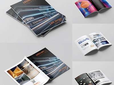 Brochure design project for LEDScape Lighting adobe indesign marketingmaterials