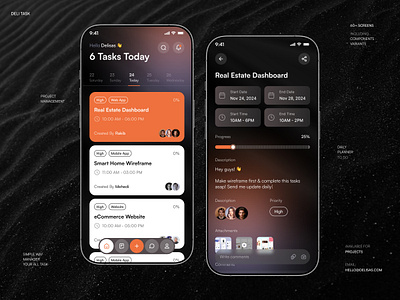 Task App android b2b clean crm daily planner daily task delisas ios mobile app modern project management saas sas task app to do app ui ux