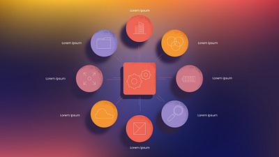 Style frames 2d design gradient iconography illustration motion graphics