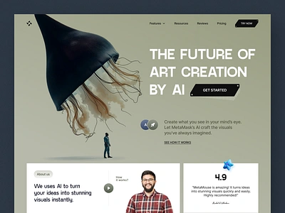 MetaMouse - Website Design ai ai images art image photo photo generate product ui ux website