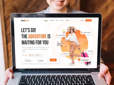 "TravelBloom: Travel Agency Website Design" 2025 adventure agency badshariaz design fly air hero hero section landing page tour travel travel agency travel website trending typography ui uiux ux web design website