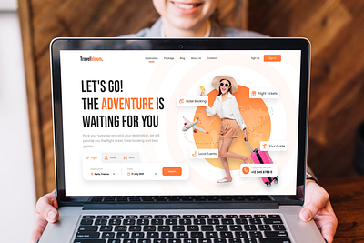 "TravelBloom: Travel Agency Website Design" 2025 adventure agency badshariaz design fly air hero hero section landing page tour travel travel agency travel website trending typography ui uiux ux web design website