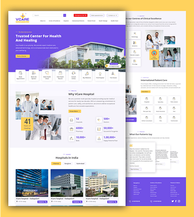 Multispeciality Hospital Website creative landing page creative website hospital website landing landing page multispeciality hospital ui ui design ui ux website