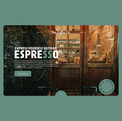 ☕ Your Café’s Digital Home – Web Design Concept