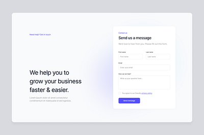 Contact us - Daily UI 028 daily ui