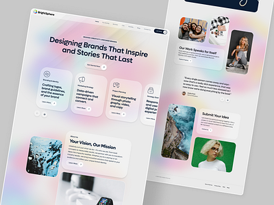 BrightSphere Creative Agency branding design figma figma design figma layout figma prototype layout layout design mockup mockup design prototype ui ui ux ux web design website concept website design website layout website mockup website template
