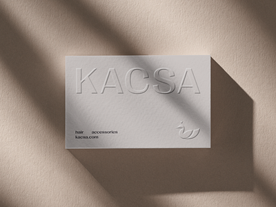 Kacsa business card bird branding identity business card design luxury beauty elegant