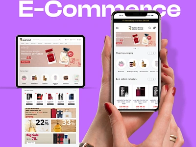 E-Commerce | Cosmetics & Perfume Website UX UI | "Strenuix" beauty e commerce face figma fregrance interface ksa luxury perfume makeup online onlinestore perfume saudi arabia shop skincare ui ux web webdesign website