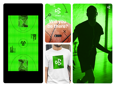 CRTSIDE Direction 1 ad app basketball brand identity branding branding and identity camo design fitness games graphic design green identity illustration logo logo design modern sports visual identity working out