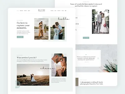 Blume One - Photography Website Template design family green newborn photo photography webflow website wedding