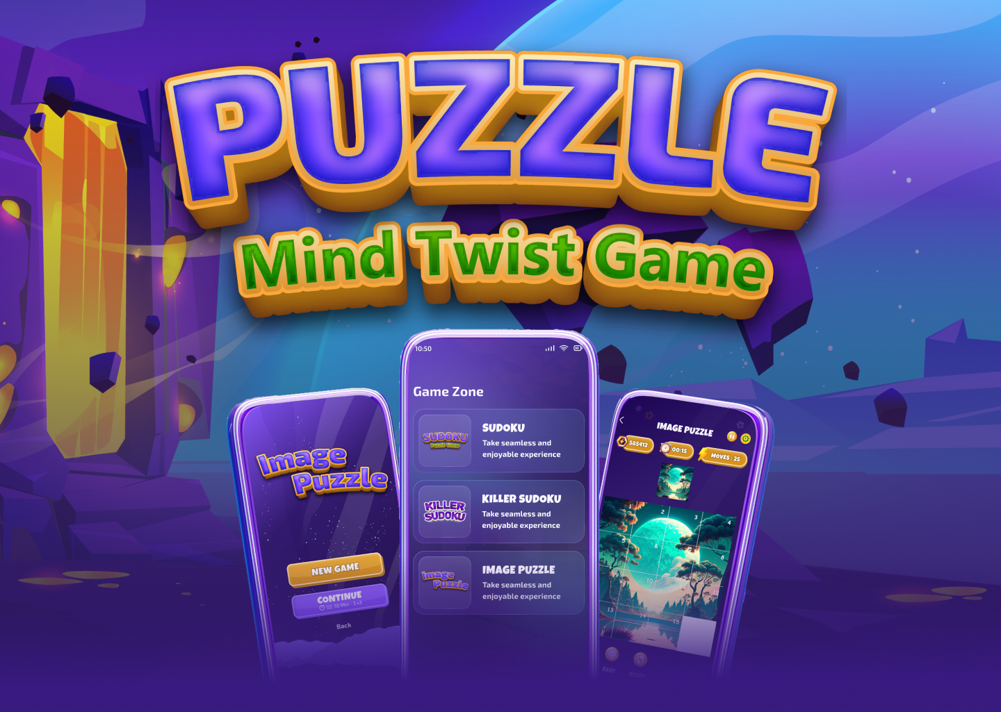 BrainQuest: Puzzle Game | Gaming Apps app design design game game design mobile app puzzle ui ui design ux ux design visual design