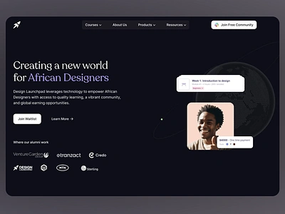 Design Launchpad: Empowering African Designers community dark mode design e learning education global opportunities graphic design launchpad online learning responsive design ui ux ux design web web design web development web ui web ux website