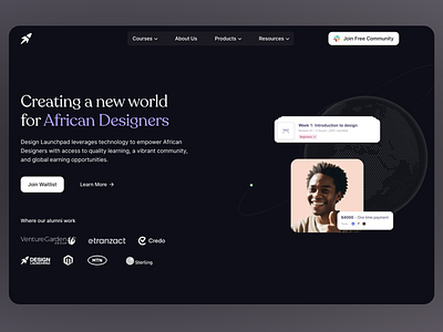 Design Launchpad: Empowering African Designers community dark mode design e learning education global opportunities graphic design launchpad online learning responsive design ui ux ux design web web design web development web ui web ux website