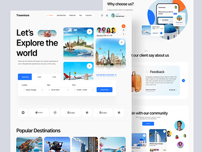 Travel Agency Website Design adventure home page landing page tour tourism travel travel agency travel agency website travel agent travel landing page design travel tour travellers ui ux web web design website