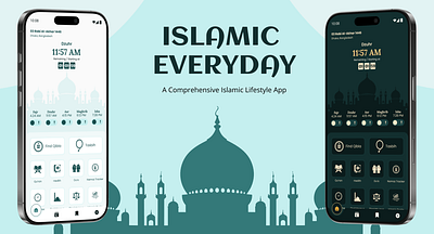 Islamic Everyday – Your Spiritual Companion! 🌙 android app app hajj islam islamic app islamic everday mosque finder muslim muslim life namaz qibla finder ui ummah ux zakat