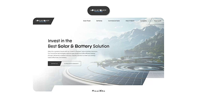 Modern Solar & Battery Solutions Website Design digitaldesign dribbbledesign greenenergy moderndesign responsivedesign solarenergy solarpanels sustainability uiuxdesign userexperience webdesign