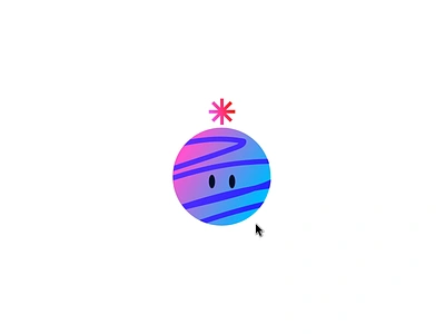 bally animation ball character clean cursor cute design eyes geometric graphic design illustration minimal motion graphics neon svgator