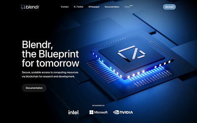 Blendr Landing page scroll 3D animation 3d 3d animation ai design e commerce ecommerce finance fintech hero hero section landing landing page landingpage web web 3 web design web3 webdesign website