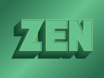 Zen affinity designer illustration lettering