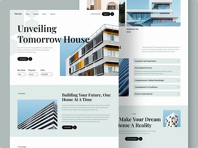 Nuvora - Real Estate Website apartment architecture booking booking website design broker development estate agent modern property website design real estate agency real estate design real estate landing page real property realtor rental residential complex rifath ui ux website website design