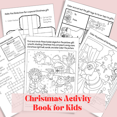 Christmas Activity Book for Kids digital prints