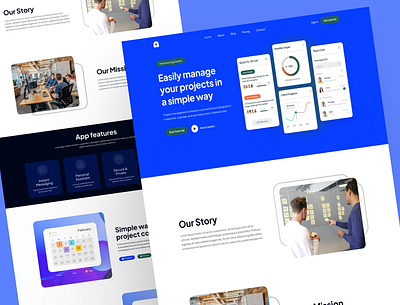 Project Management & SaaS Collaboration Tools landing page project management saas saas collaboration saas product saas tool uiux user interface web design website