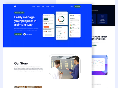 Project Management & SaaS Collaboration Tools landing page project management saas saas collaboration saas product saas tool uiux user interface web design website