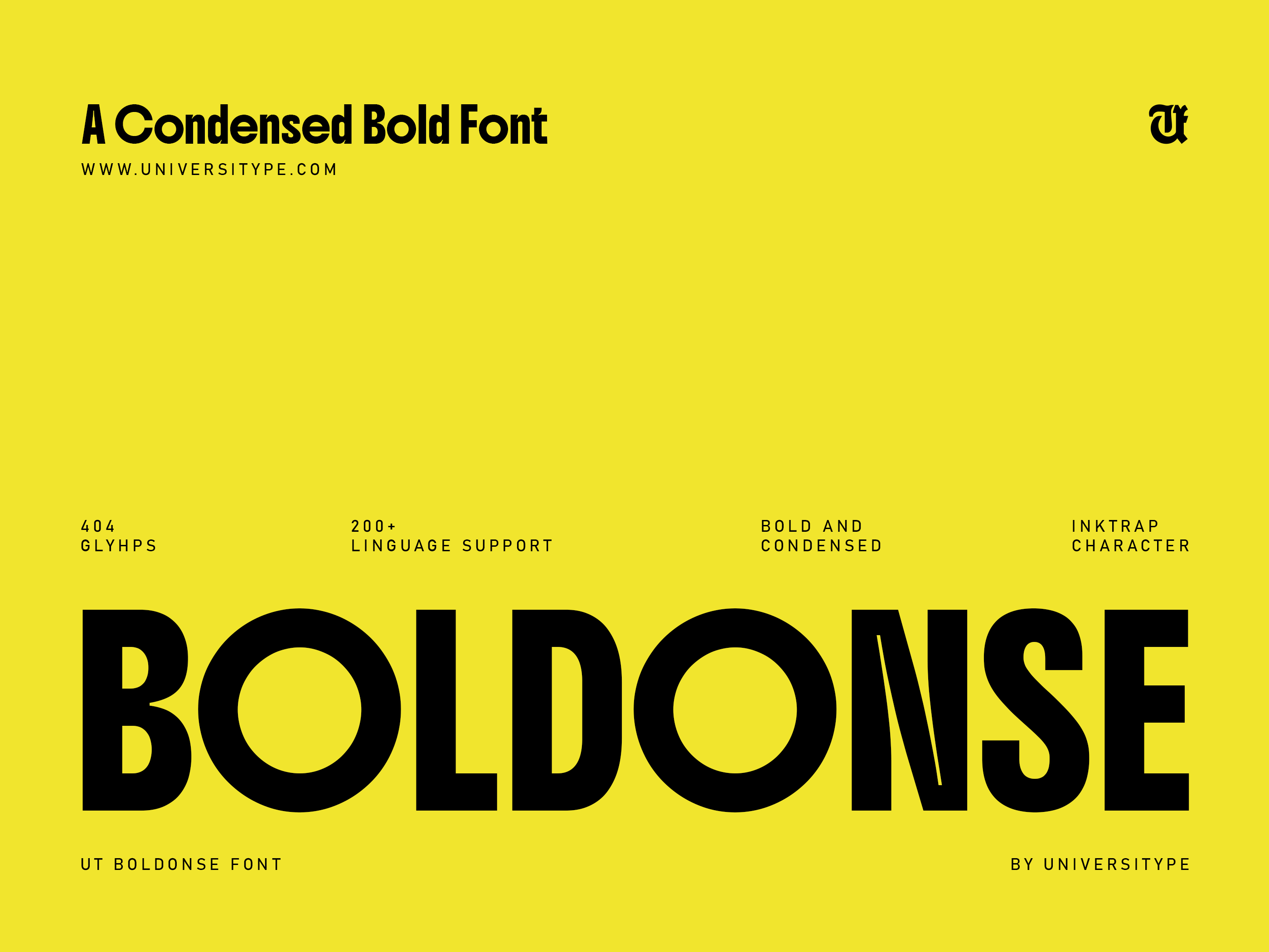 A Bold Condensed Sans Serif Font - UT Boldonse condense font font sans serif type design typeface typography ut boldonse