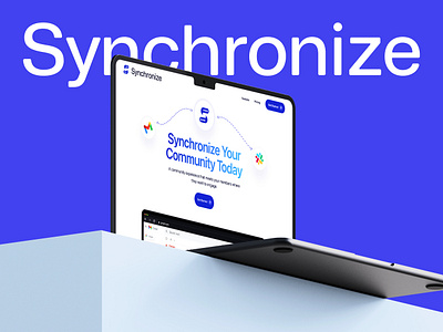 Synchronize - landing adaptive blue branding celerart design graphic design illustration landing logo mobile prototype responsive ui ux web website