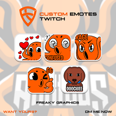 Octopus Emotes for Twitch emotes graphic design logo octopus streamgraphics twitch