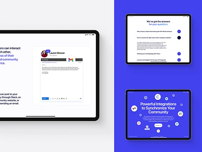 Synchronize - landing adaptive blue branding design graphic design illustration interactive interface landing logo mobile prototype responsive tablet ui ux web website