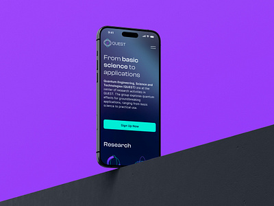 Quantum Physics Website branding ui ux